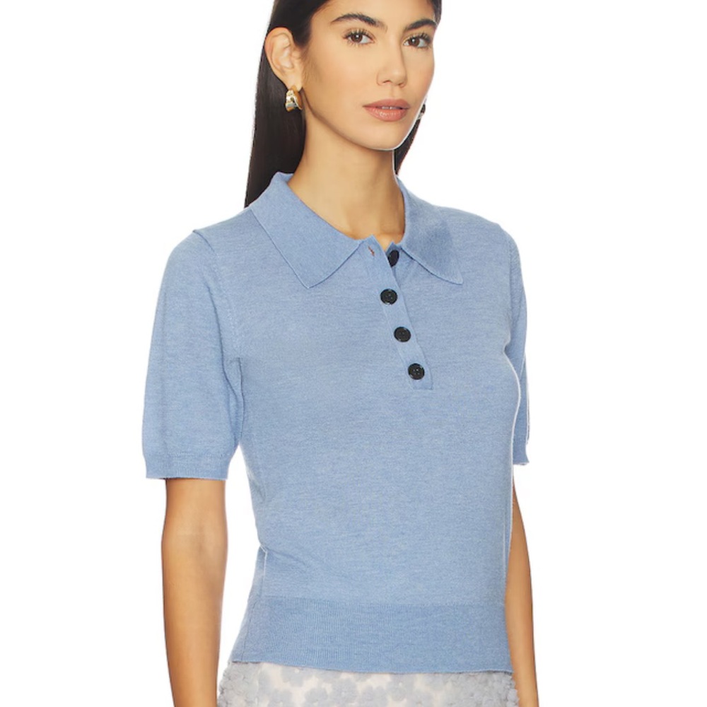 Revolve Darcy Polo Top in Light Blue